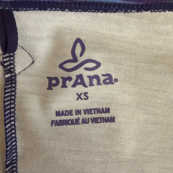 prAna Nadia Short Sleeve Wrap Mini Dress Women's XS Purple Active Activewear - Picture 10 of 11